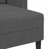 vidaXL Sofa 2-osobowa z szezlongiem w kształcie litery L, ciemnoszara, 125 cm, len