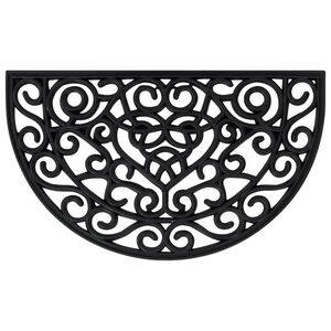 vidaXL Wycieraczka, p&oacute;łokrągła, 45x75 cm, gumowa