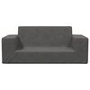 vidaXL 2-os. sofa dla dzieci, antracytowa, miękki plusz