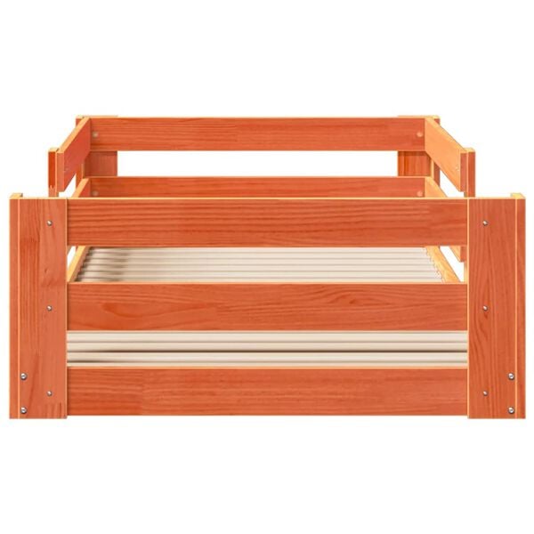 vidaXL Rama ł&oacute;żka bez materaca woskowy brąz 80x160 cm sosnowa