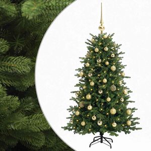 vidaXL Sztuczna choinka z bombką 120 cm 150 LED Ciepła biel