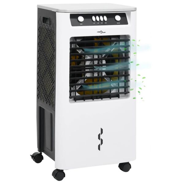 vidaXL Przenośny klimatyzer 3-w-1, biało-czarny, 73x38x30,5 cm, 80 W