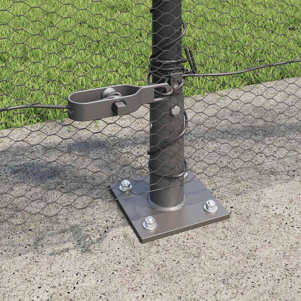 vidaXL Słupek ogrodzeniowy. Szary 25 x 1 m (siatka 13 mm) Stal