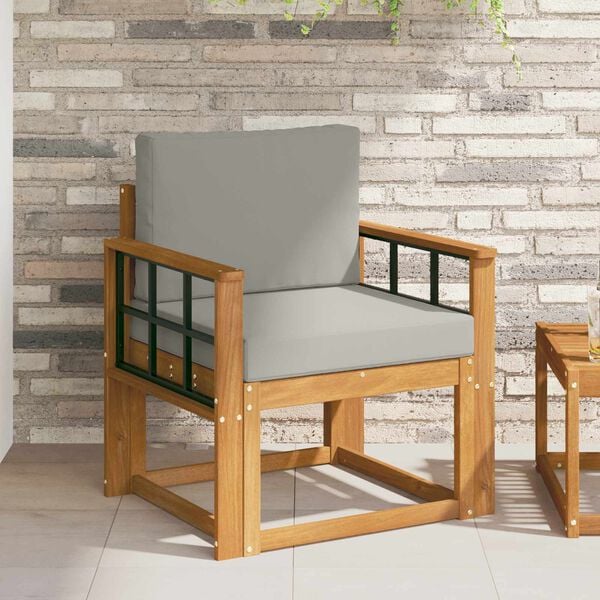 vidaXL Sofa na zewnątrz Lite drewno akacjowe i poliester