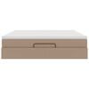 vidaXL Rama ł&oacute;żka otomana z materacem, cappucino, 180x200 cm, ekosk&oacute;ra