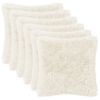 vidaXL Poszewka na poduszkę 6 pcs HEERLEN Biały 40 x 40 cm Fleece PV