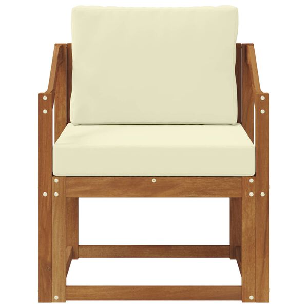 vidaXL Sofa na zewnątrz Lite drewno akacjowe i poliester Naturalny