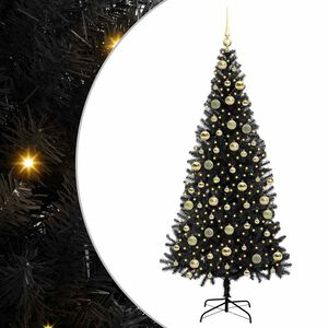 vidaXL Choinka Czarny 210 cm PVC