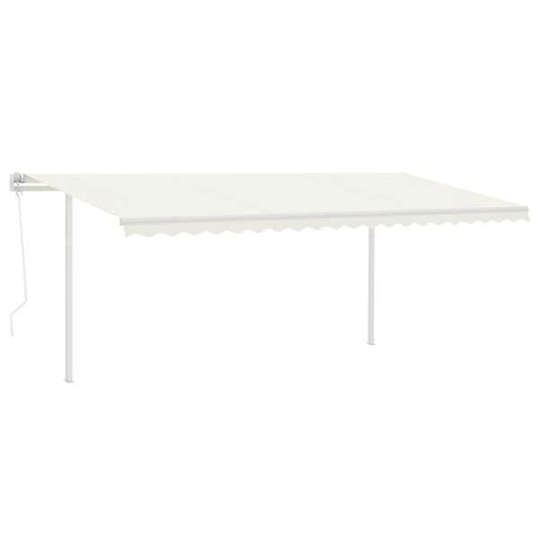 vidaXL Automatycznie zwijana markiza, LED i czujnik wiatru, 5x3 m