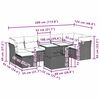 vidaXL 8-cz. zestaw mebli ogrodowych, poduszki, jasnoszary polirattan