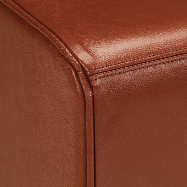 vidaXL Kozioł gimnastyczny, brązowy, 110 cm, skóra i lite drewno mango