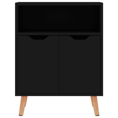 vidaXL Szafka, czarna, 60x30x72 cm, materiał drewnopochodny
