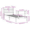 vidaXL Rama łóżka bez materaca, biała, 75x190 cm, lite drewno sosnowe