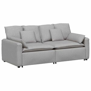 vidaXL Sofa modułowa z poduszkami, szara obłok