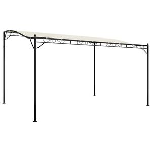 vidaXL Zadaszenie, kremowe, 4x3 m, 180 g/m&sup2;, tkanina i stal