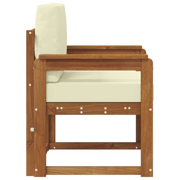 vidaXL Sofa na zewnątrz Lite drewno akacjowe i poliester Naturalny