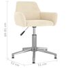 vidaXL Obrotowe krzesła stołowe, 6 szt., kremowe, obite aksamitem