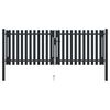 vidaXL Brama ogrodzeniowa Double Door Fence Fur Steel 300x75 cm Antracyt