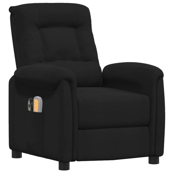 vidaXL Elektryczny fotel masujący, brązowy, obity mikrofibrą