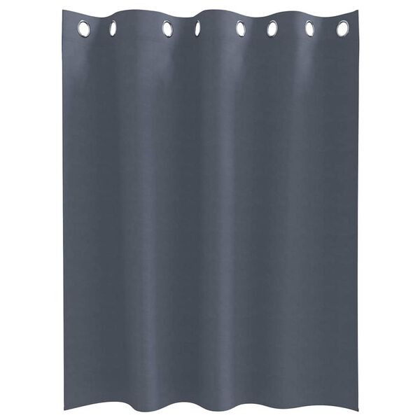vidaXL Firany blackout z k&oacute;łkami 2 pcs Antracyt 140 x 140 cm Poliester