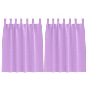 vidaXL Firany blackout z k&oacute;łkami 2 pcs Fioletowy 140 x 140 cm