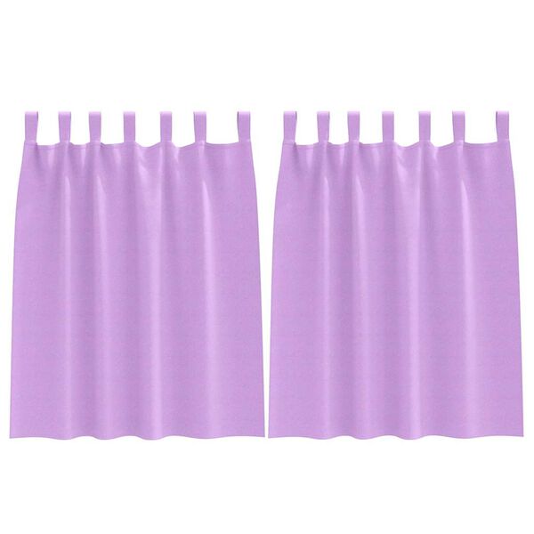 vidaXL Firany blackout z k&oacute;łkami 2 pcs Fioletowy 140 x 140 cm