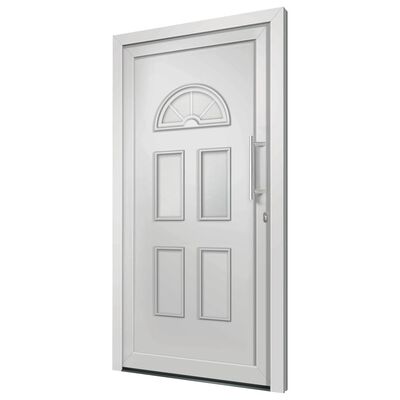 vidaXL Drzwi wejściowe zewnętrzne, białe, 110 x 210 cm