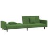 vidaXL 2-osobowa kanapa, 2 poduszki, ciemnozielona, aksamitna