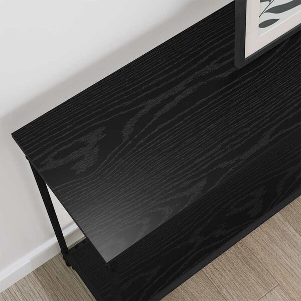 vidaXL Konsola Czarny dąb 101 x 30.5 x 75 cm Materiał drewnopochodny