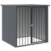 vidaXL Buda dla psa, z dachem, czarna, 110x103x109 cm, stal