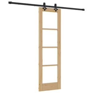 vidaXL Drzwi przesuwne Naturalny 61 x 198,5 cm