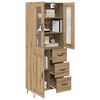 vidaXL Highboard z szufladą Dąb rzemieślniczy 69,5 x 34 x 90 cm