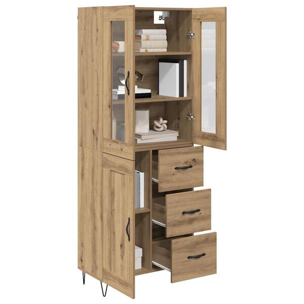 vidaXL Highboard z szufladą Dąb rzemieślniczy 69,5 x 34 x 90 cm