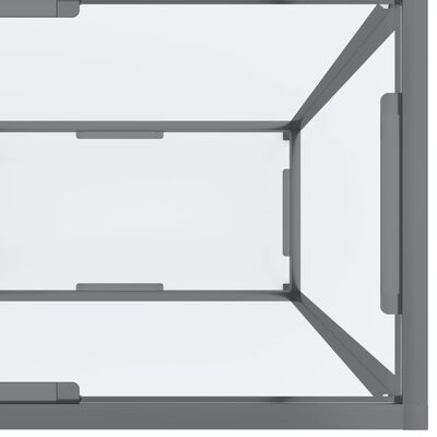 vidaXL Stolik konsolowy, przezroczysty, 160x35x75,5cm, szkło hartowane