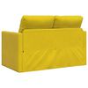 vidaXL Sofa podłogowa 2-w-1, ciemnoż&oacute;łta, 122x204x55 cm, aksamit