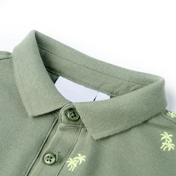 Koszulka dziecięca polo, khaki, 140