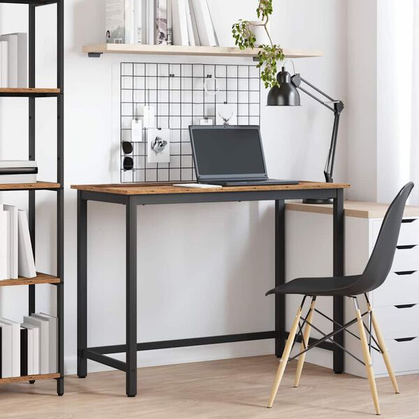 vidaXL st&oacute;ł Stare drewno 80 x 50 x 76,5 cm Drewno inżynieryjne i stal