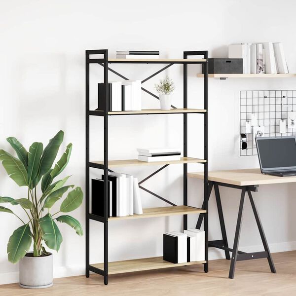 vidaXL P&oacute;łka na książki Dąb Sonoma 80 x 30 x 155 cm