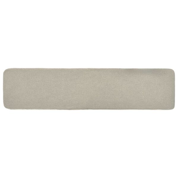 vidaXL Podn&oacute;żek, kremowy, 120x28x26 cm, tapicerowany tkaniną