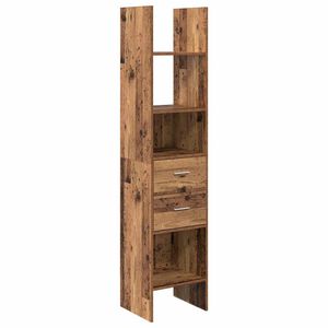vidaXL Szafka na książki 2 poziomy 40 x 35 x 180 cm Stare drewno
