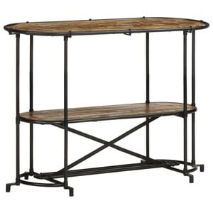vidaXL Stolik konsolowy, 110x42x76 cm, lite drewno z odzysku