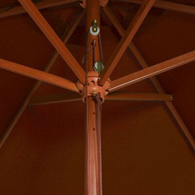 vidaXL Parasol ogrodowy na drewnianym słupku, terakota, 200x300 cm
