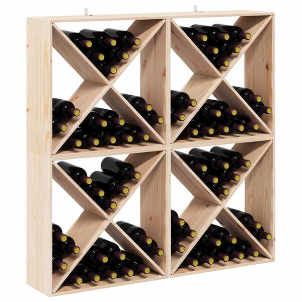 vidaXL Regał na wino 4 pcs Naturalny 62 x 25 x 62 cm