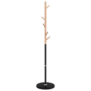 vidaXL Stojący wieszak na płaszcze, czarny, 172 cm, malowane żelazo