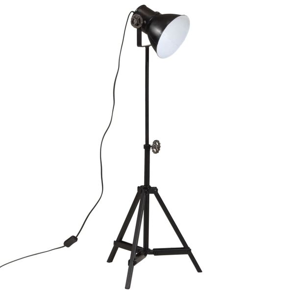 vidaXL Lampa stołowa, 25 W, czarna, 35x35x65/95 cm, E27