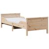 vidaXL Stelaż ł&oacute;żka z rozkładanym materacem Brązowy 80 x 200 cm