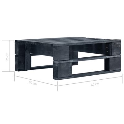 vidaXL Ogrodowy stołek z palet, impregnowane na czarno drewno sosnowe