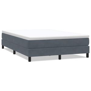 vidaXL Ł&oacute;żko typu Box Spring bez materaca Ciemnoszary 140x210 cm