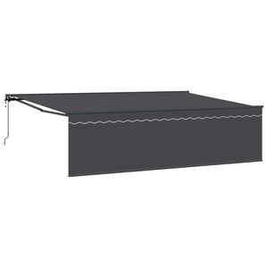 vidaXL Markiza wysuwana Antracyt 500 &times; 300 cm Poliester i aluminium