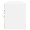 vidaXL Ścienna szafka pod TV, z LED, biała, 180x31x38 cm
